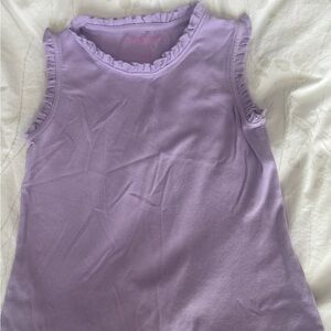 Crewcuts Lilac Ruffle-Edge Ribbed Tank
